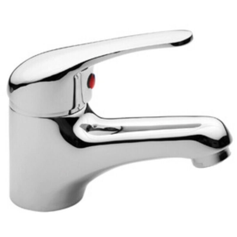 foto del prodotto luna serie gruppo miscelatore lavabo monocomando ottone cromato scarico automat