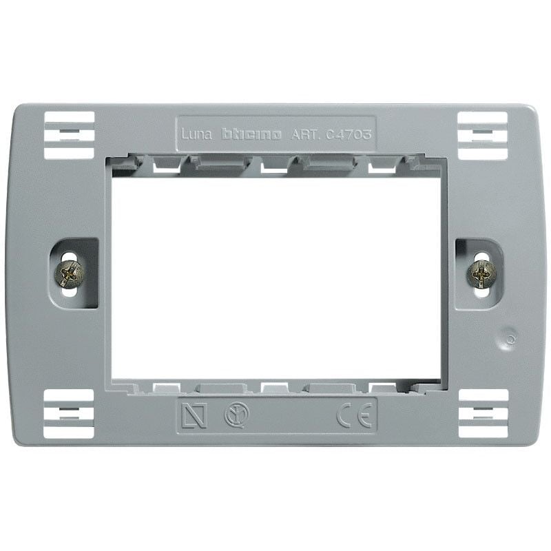 foto del prodotto luna supporto 3 moduli c4703 bticino
