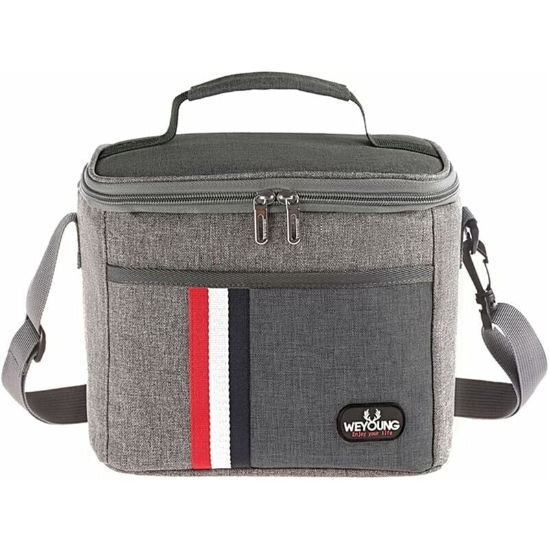 foto del prodotto lunch box 8l, guazhuni mini borsa porta pranzo coibentata con tracolla regolabile, borsa porta pranzo impermeabile, borsa porta pranzo coibentata,