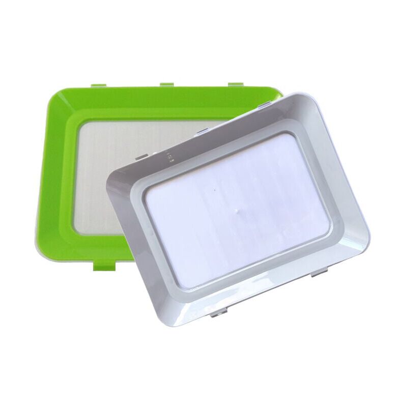 foto del prodotto lunchbox fresh clik i set di 2 ciotole portaoggetti come alternativa alla pellicola trasparente i pellicola alimentare riutilizzabile