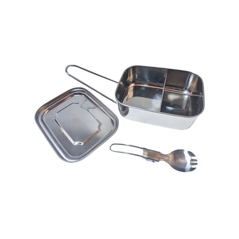 foto del prodotto lunchbox in acciaio inox contenitore per pranzo scatole bento con tre scomparti 1200ml portapranzo per scuola ufficio campeggio