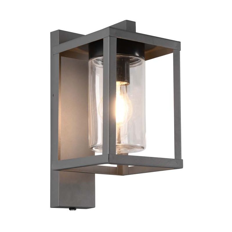 foto del prodotto lunga applique da esterno antracite con sensore crepuscolare ip44 h. 33,5cm