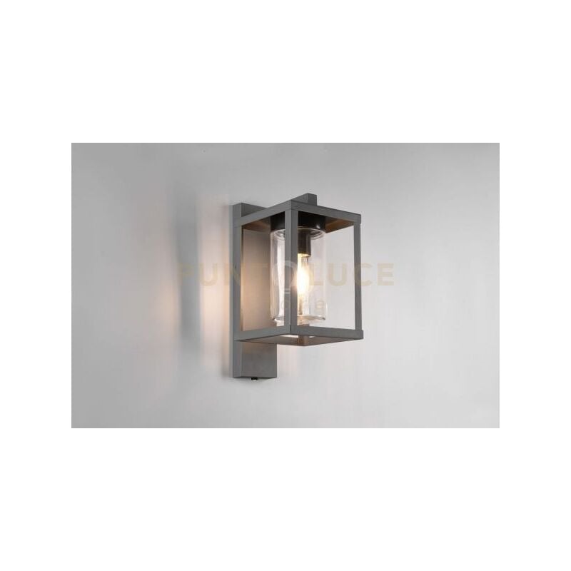 foto del prodotto lunga applique da esterno antracite con sensore crepuscolare ip44 h. 33cm 1 luce attacco e27