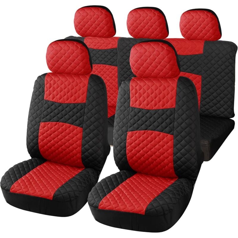 foto del prodotto lupex shop a20 coprisedili per auto universali, tessuto poliestere trapuntato, set fodere protezione sedili anteriori e posteriori, con zip,