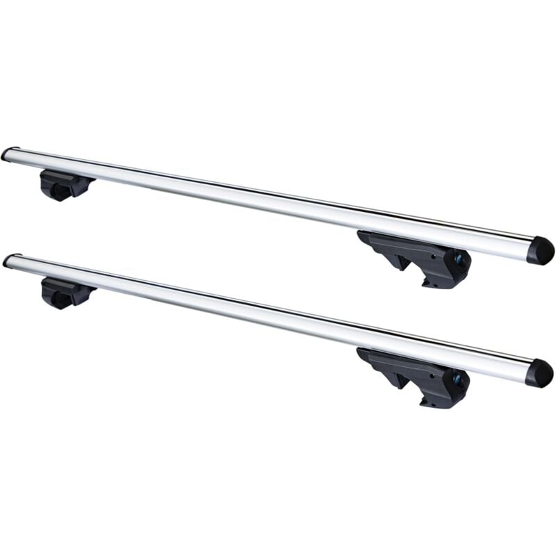 foto del prodotto lupex shop barre da tetto portapacchi universali 135cm, per tettuccio auto, con serratura antifurto, per binari rialzati larghezza fino a 120 cm