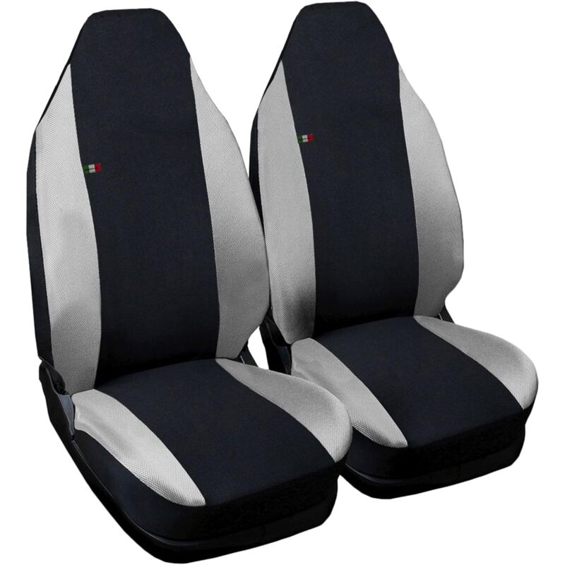foto del prodotto lupex shop - coppia coprisedili anteriori per auto smart.1s (w450), made in italy, con copri poggiatesta, tessuto poliestere, senza logo, colore