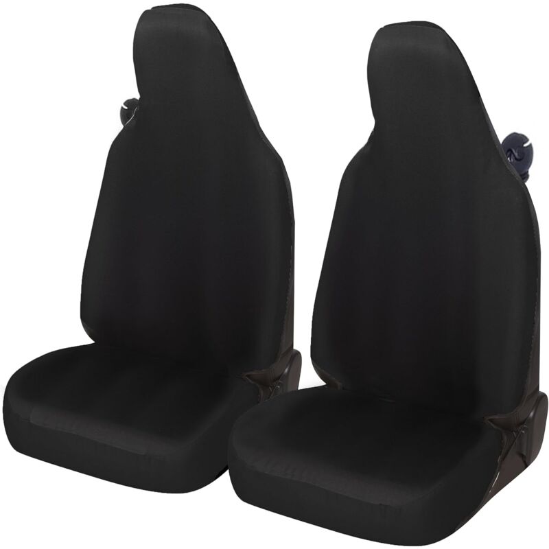 foto del prodotto lupex shop coppia coprisedili anteriori per smart w450,w451 e w453 , made in italy, tessuto policotone, senza logo, colore unico nero