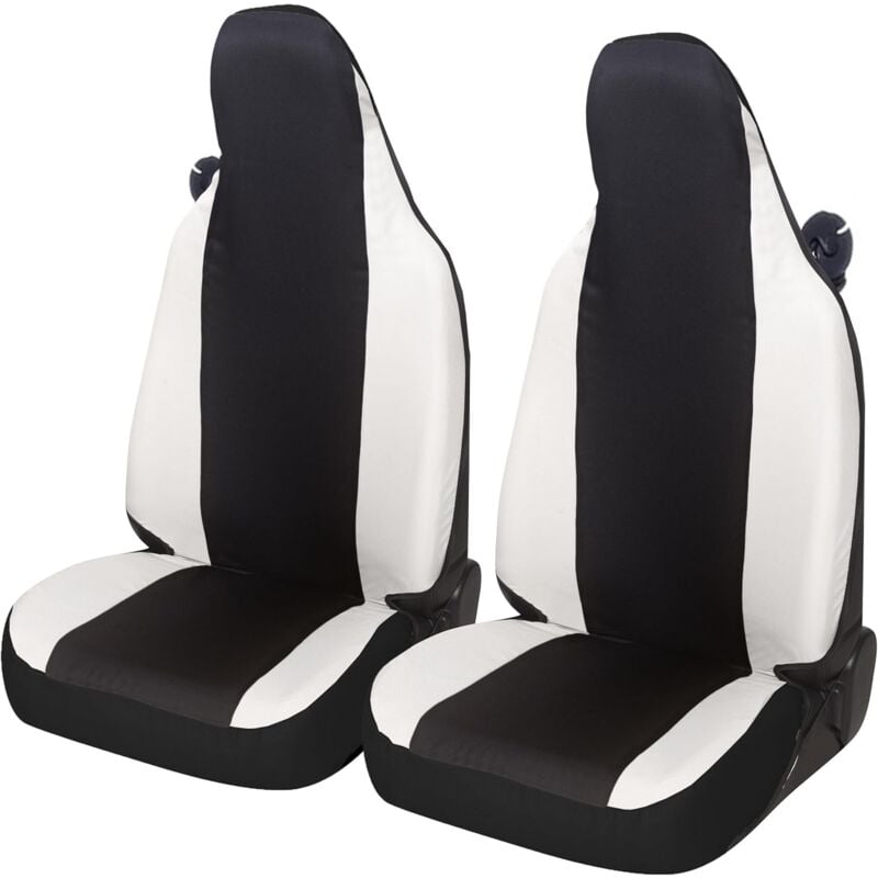 foto del prodotto lupex shop coppia coprisedili anteriori per smart w450,w451 e w453 , made in italy, tessuto policotone, senza logo, nerobianco