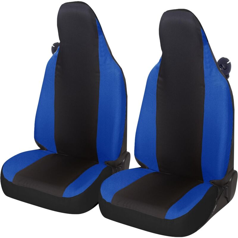 foto del prodotto lupex shop coppia coprisedili anteriori per smart w450,w451 e w453 , made in italy, tessuto policotone, senza logo, neroblu royal