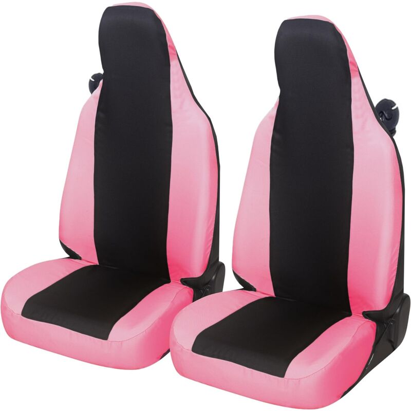 foto del prodotto lupex shop coppia coprisedili anteriori per smart w450,w451 e w453 , made in italy, tessuto policotone, senza logo, nerorosa