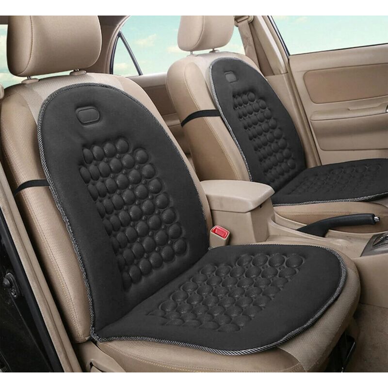 foto del prodotto lupex shop coppia di schienali anteriori per auto universali, per sedili auto, furgone, in poliestere con 92 sfere massaggianti, colore grigio