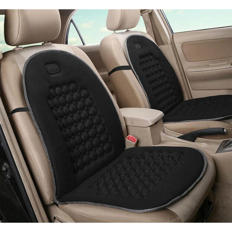 foto del prodotto lupex shop coppia di schienali anteriori per auto universali, per sedili auto, furgone, in poliestere con 92 sfere massaggianti, colore nero