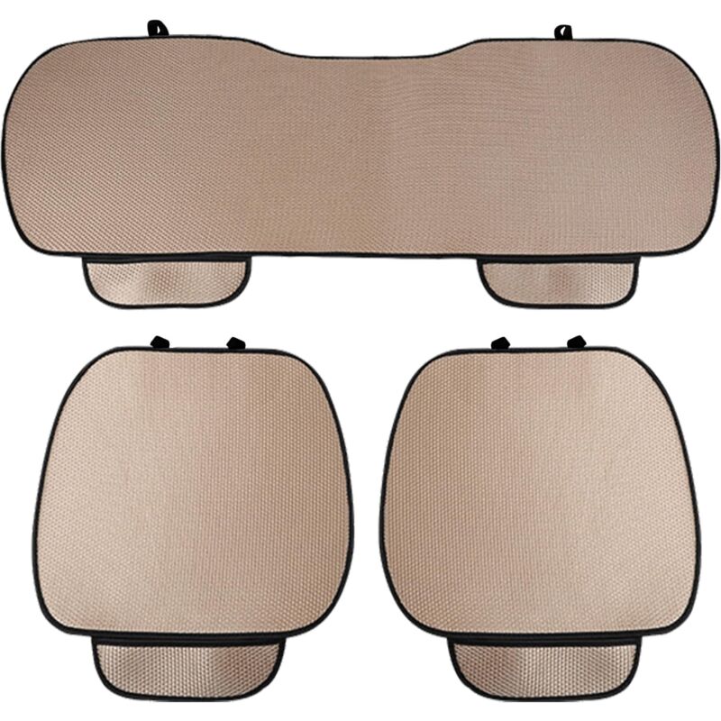 foto del prodotto lupex shop coprisedile universale per auto 3 pezzi, 2 anteriori e 1 posteriore, nero silk ice beige cod. ls028