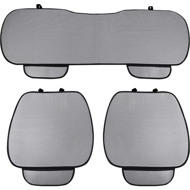 foto del prodotto lupex shop coprisedile universale per auto 3 pezzi, 2 anteriori e 1 posteriore, nero silk ice grigio cod. ls028