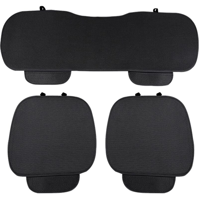 foto del prodotto lupex shop coprisedile universale per auto 3 pezzi, 2 anteriori e 1 posteriore, nero silk ice nero cod. ls028