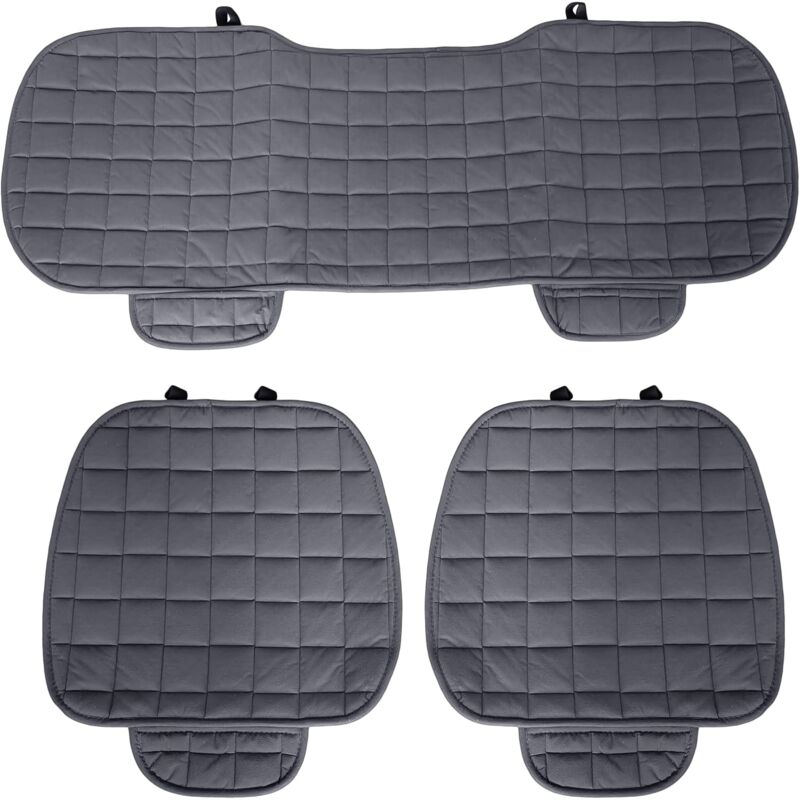 foto del prodotto lupex shop coprisedile universale per auto seduta 3 pezzi, 2 anteriori e 1 posteriore, grigio cod. ls022