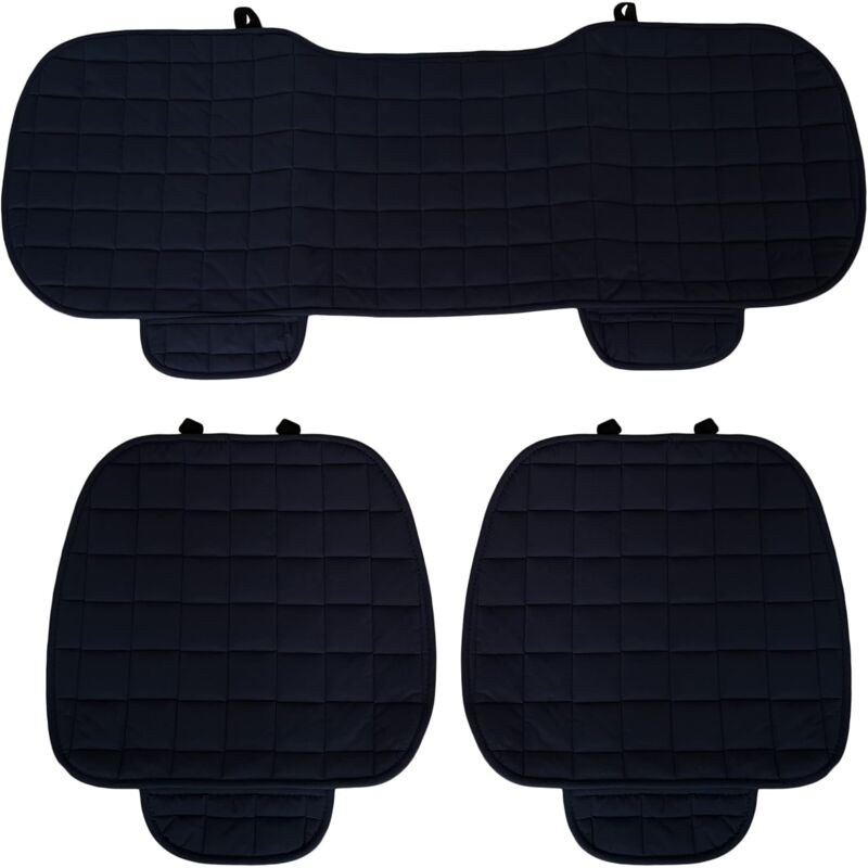 foto del prodotto lupex shop coprisedile universale per auto seduta 3 pezzi, 2 anteriori e 1 posteriore, nero cod. ls022
