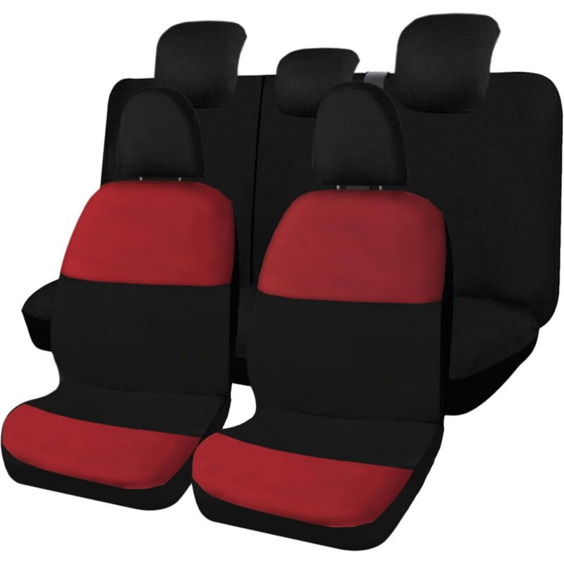 foto del prodotto lupex shop coprisedili auto compatibili con 600 03, tessuto policotone, made in italy, anteriori e posteriori, colore grigio nero