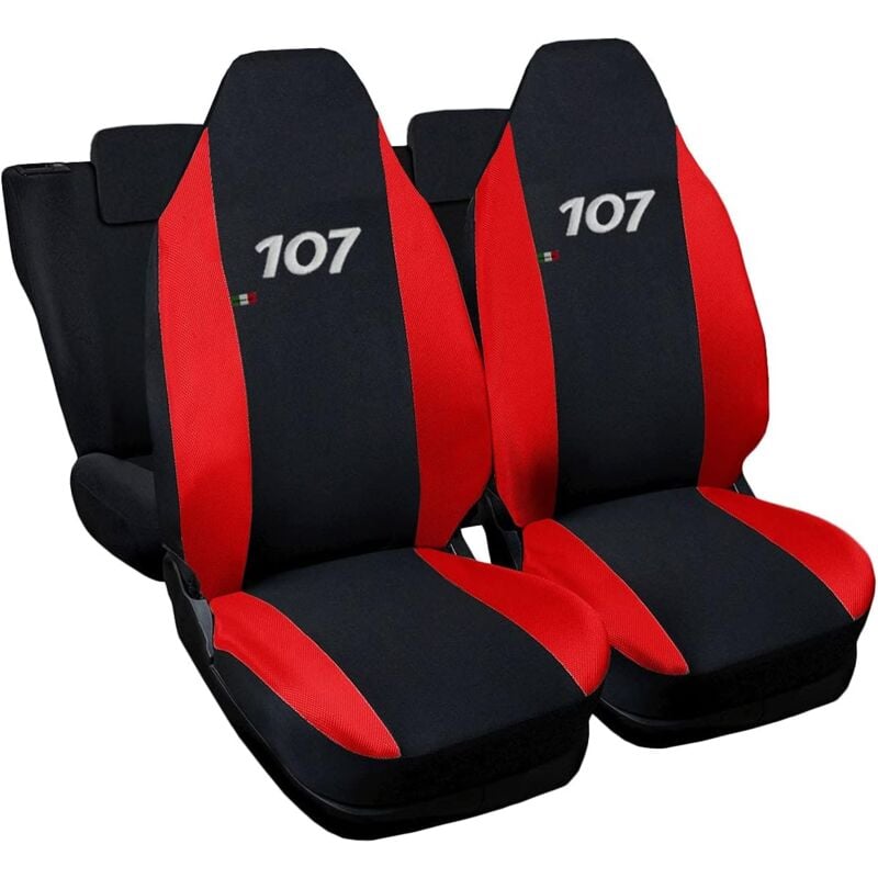 foto del prodotto lupex shop coprisedili auto compatibili per 107, made in italy, set di copri sedili anteriori e posteriori con copri poggiatesta incluso, tessuto