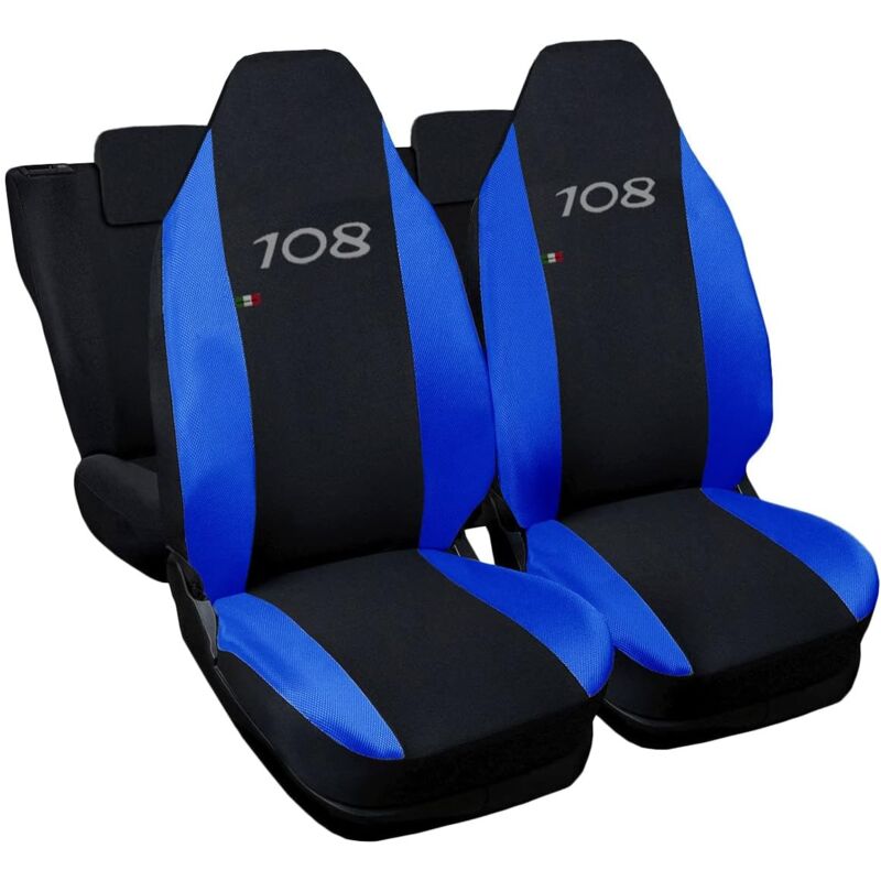 foto del prodotto lupex shop coprisedili auto compatibili per 108, made in italy, set di copri sedili anteriori e posteriori con copri poggiatesta incluso, tessuto