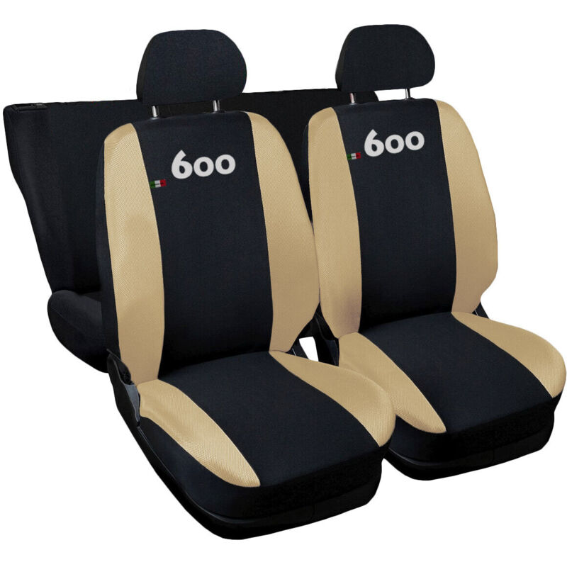 foto del prodotto lupex shop coprisedili auto compatibili per 600, made in italy, set di copri sedili anteriori e posteriori con copri poggiatesta incluso, tessuto