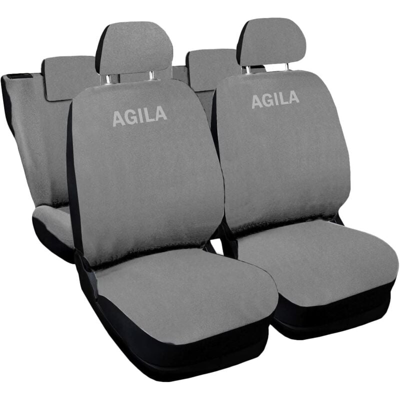 foto del prodotto lupex shop coprisedili auto compatibili per agila, made in italy, set di copri sedili anteriori e posteriori con copri poggiatesta incluso, tessuto
