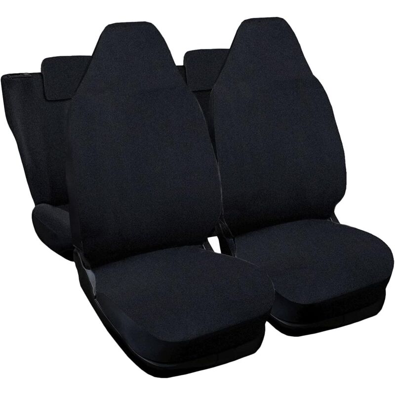 foto del prodotto lupex shop coprisedili auto compatibili per c1, made in italy, set anteriori e posteriori, copri poggiatesta incluso, tessuto poliestere, nero