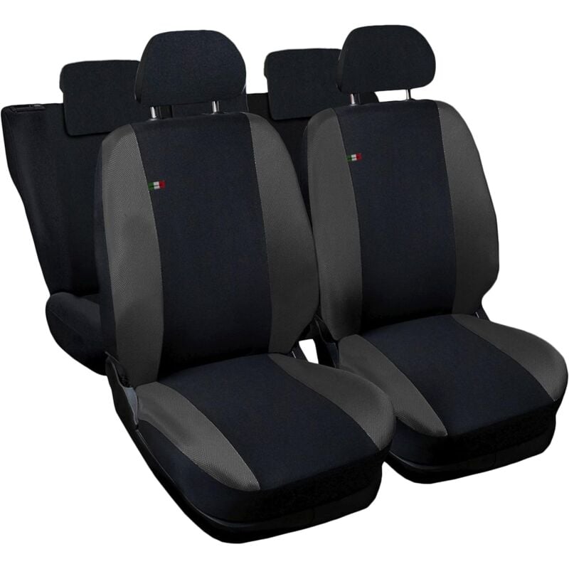 foto del prodotto lupex shop coprisedili auto compatibili per ch r, made in italy, set anteriori e posteriori, copri poggiatesta incluso, tessuto poliestere, nero