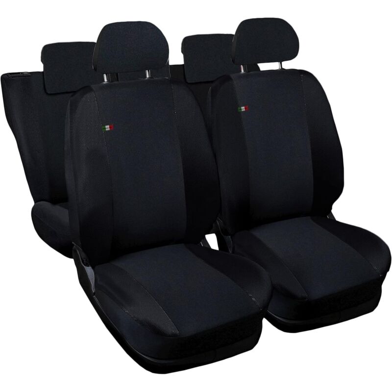 foto del prodotto lupex shop coprisedili auto compatibili per ch r, made in italy, set anteriori e posteriori, copri poggiatesta incluso, tessuto poliestere, nero