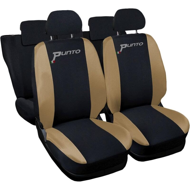 foto del prodotto lupex shop coprisedili auto compatibili per g.punto.3pt, made in italy, set anteriori e posteriori interi , copri poggiatesta incluso, tessuto