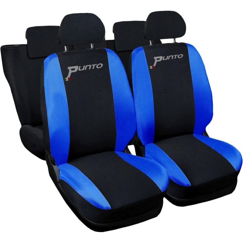 foto del prodotto lupex shop coprisedili auto compatibili per g.punto.5pt, made in italy, set anteriori e posteriori divisi 40 60 , copri poggiatesta incluso,