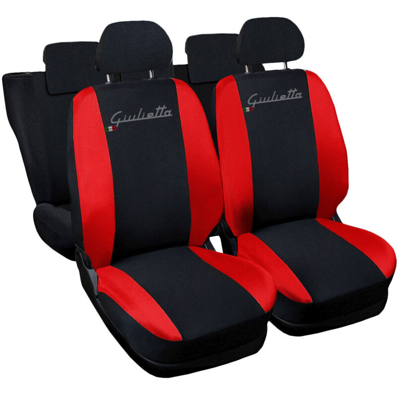 foto del prodotto lupex shop coprisedili auto compatibili per giulietta, made in italy, set di copri sedili anteriori e posteriori con copri poggiatesta incluso,