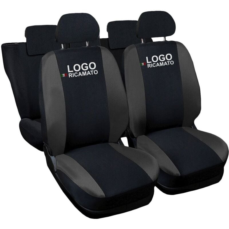 foto del prodotto lupex shop coprisedili auto compatibili per golf, made in italy, set di copri sedili anteriori e posteriori, tessuto poliestere, colore nero 
