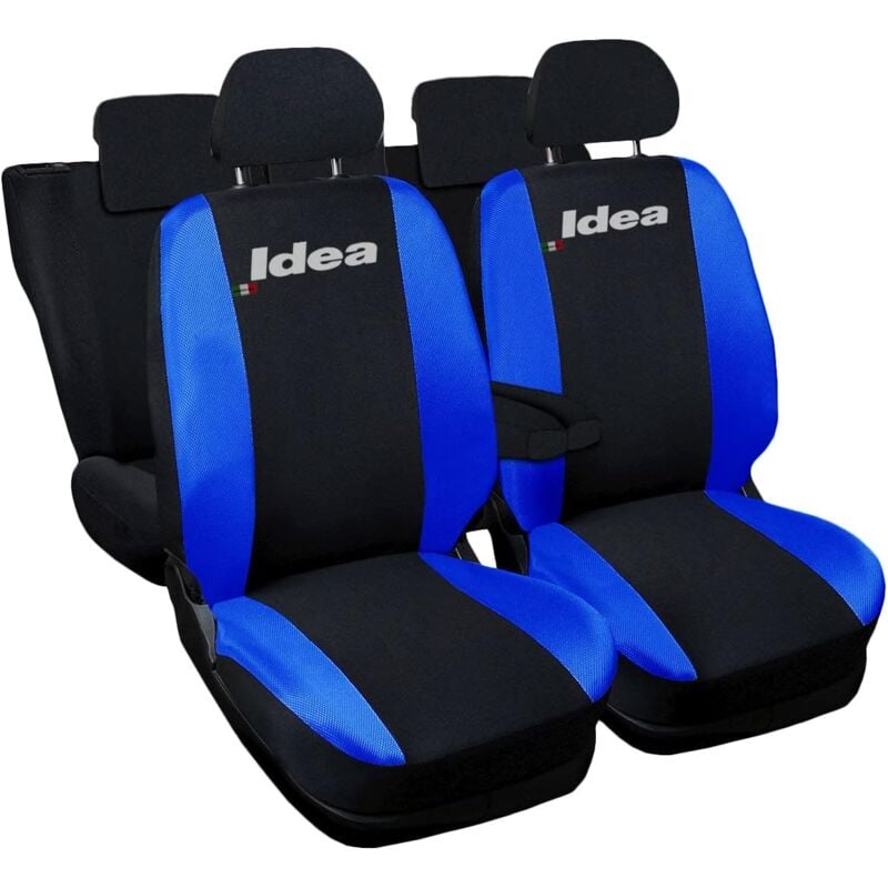 foto del prodotto lupex shop coprisedili auto compatibili per idea, made in italy, set di copri sedili anteriori e posteriori con copri poggiatesta incluso, tessuto