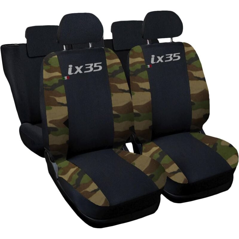 foto del prodotto lupex shop coprisedili auto compatibili per ix35, made in italy, set di copri sedili anteriori e posteriori con copri poggiatesta incluso, tessuto
