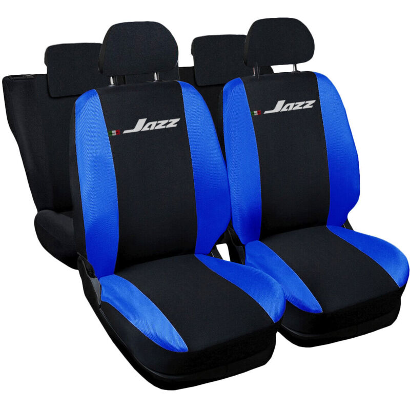 foto del prodotto lupex shop coprisedili auto compatibili per jazz, made in italy, anteriori e posteriori con copri poggiatesta incluso, tessuto poliestere, nero