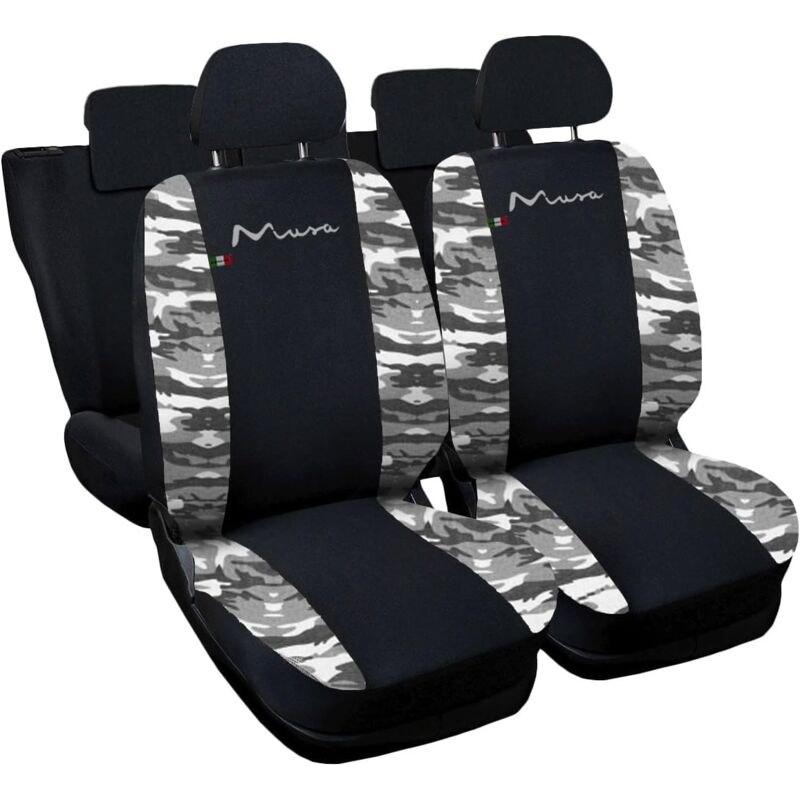 foto del prodotto lupex shop coprisedili auto compatibili per musa, made in italy, set di copri sedili anteriori e posteriori con copri poggiatesta incluso, tessuto