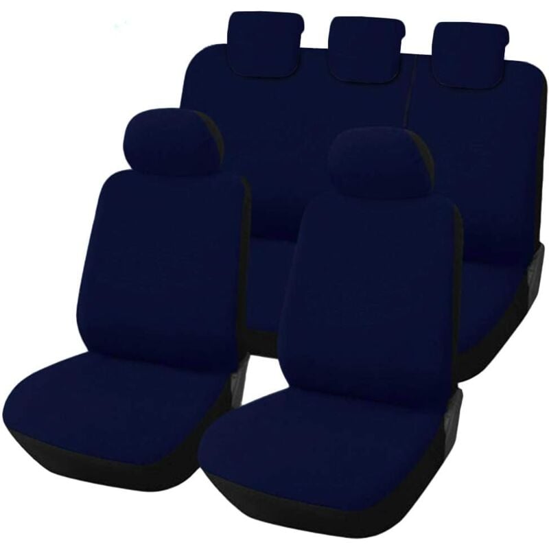 foto del prodotto lupex shop coprisedili auto compatibili per panda 2a e 3a serie, made in italy, anteriori, e posteriori intero, tessuto poliestere blu
