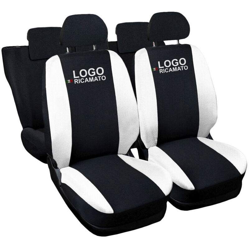 foto del prodotto lupex shop coprisedili auto compatibili per q3, made in italy, anteriori e posteriori con copri poggiatesta incluso, tessuto poliestere, nero