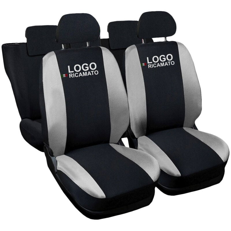 foto del prodotto lupex shop coprisedili auto compatibili per q3, made in italy, anteriori e posteriori con copri poggiatesta incluso, tessuto poliestere, nero