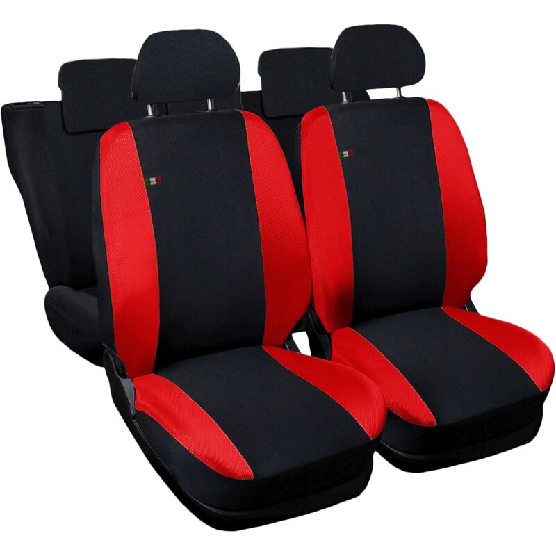 foto del prodotto lupex shop coprisedili auto compatibili per renagade, made in italy, anteriori e posteriori con copri poggiatesta incluso, tessuto poliestere, nero