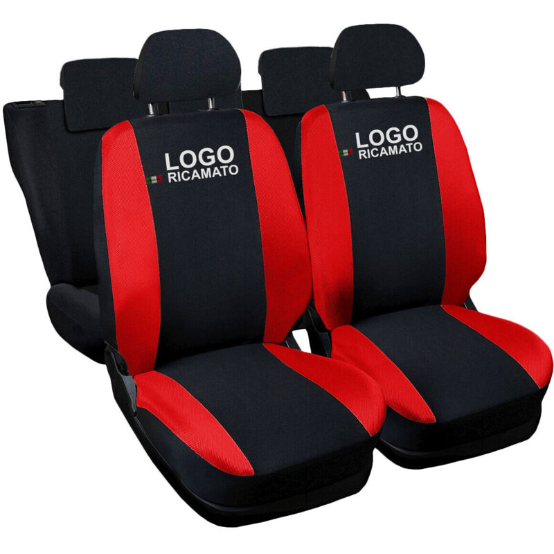 foto del prodotto lupex shop coprisedili auto compatibili per t cross, made in italy, anteriori e posteriori con copri poggiatesta incluso, tessuto poliestere, nero