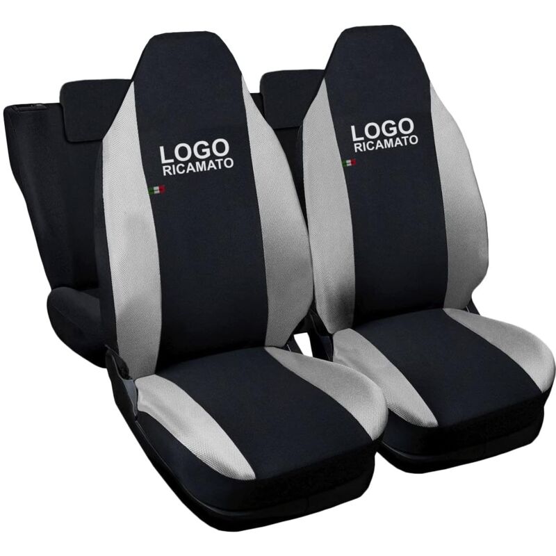foto del prodotto lupex shop coprisedili auto compatibili per up, made in italy, anteriori e posteriori con copri poggiatesta incluso, tessuto poliestere, nero
