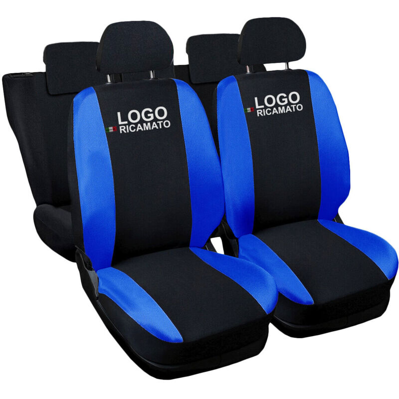 foto del prodotto lupex shop coprisedili auto compatibili per yaris, made in italy, anteriori e posteriori con copri poggiatesta incluso, tessuto poliestere, nero