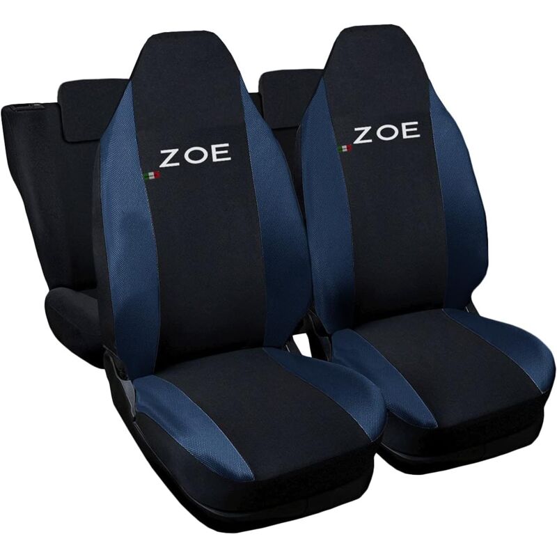 foto del prodotto lupex shop coprisedili auto compatibili per zoe, made in italy, anteriori con copri poggiatesta incluso e posteriori, tessuto poliestere, nero
