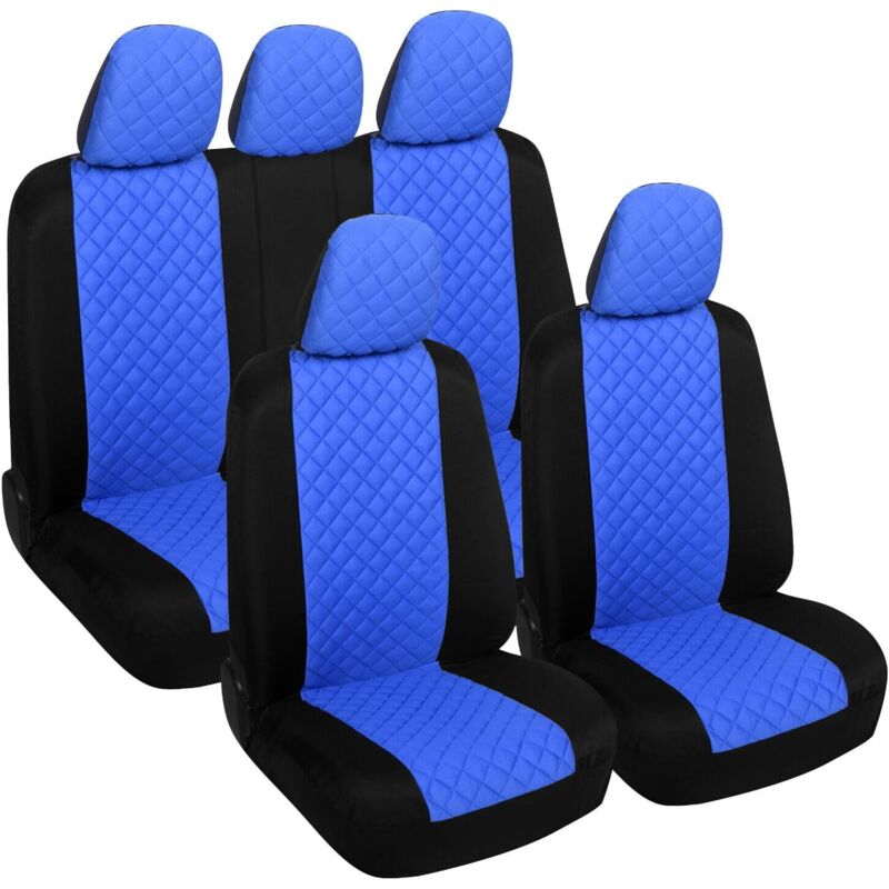 foto del prodotto lupex shop coprisedili auto universali anteriori e posteriori, poliestere, mod. a23, azzurro nero