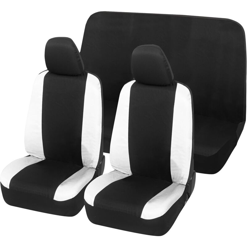 foto del prodotto lupex shop coprisedili auto universali, compatibili per 600, anteriori e posteriori, no logo, in policotone, nero bianco
