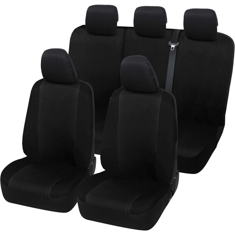 foto del prodotto lupex shop coprisedili auto universali, compatibili per fiesta, anteriori e posteriori, no logo, in policotone, nero nero