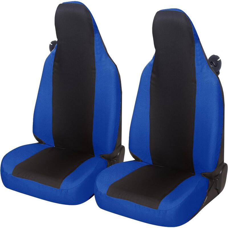 foto del prodotto lupex shop coprisedili auto universali, compatibili per, per smart, coppia anteriore, no logo, in policotone, colore, nero blu chiaro