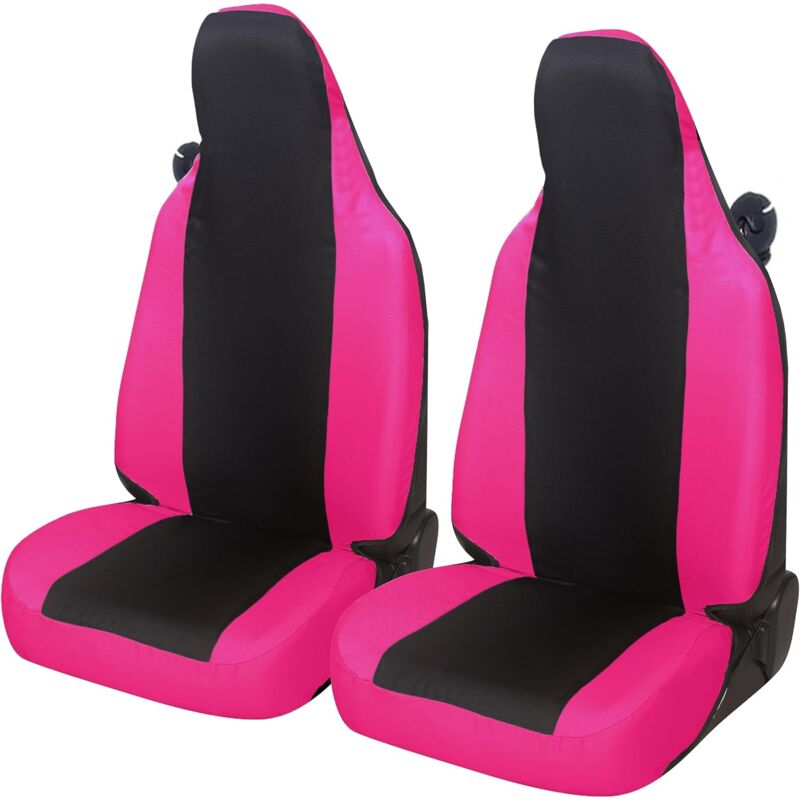 foto del prodotto lupex shop coprisedili auto universali, compatibili per, per smart, coppia anteriore, no logo, in policotone, colore, nero fucsia